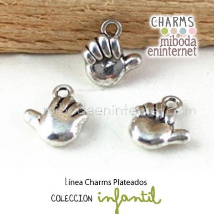 Charm Mano pulgar arriba plateado