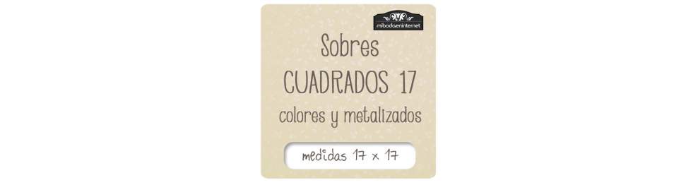 Sobres Metalizados Cuadrados 17x17