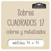 Sobres Metalizados Cuadrados 17x17