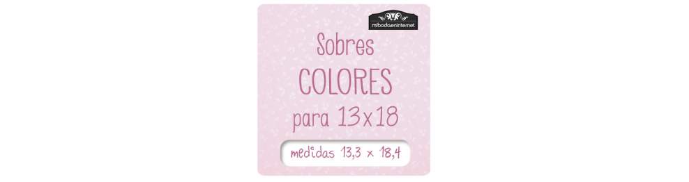 Sobres Colores 13 x 18 cm