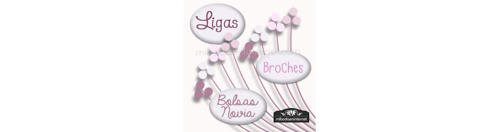 Ligas, Broches y Bolsas Novia