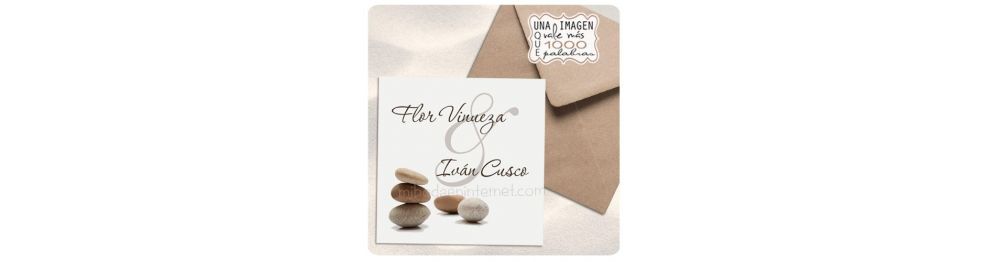 Invitación Boda Zen