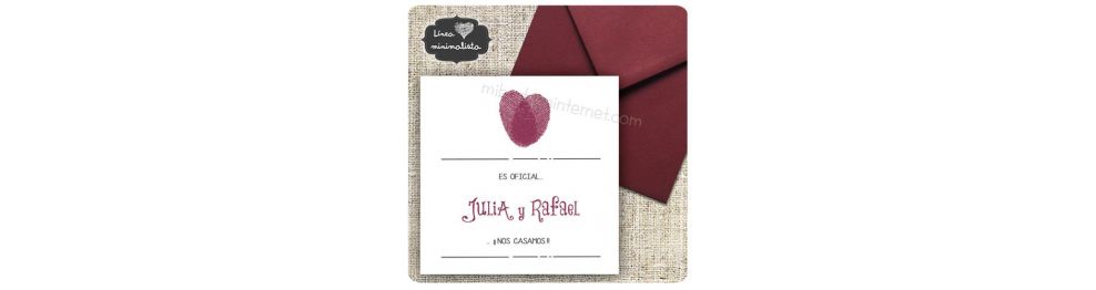 Invitación Boda Huellas