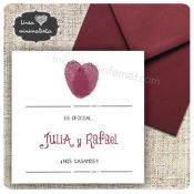 Invitación Boda Huellas