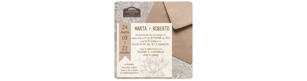 Invitación Boda Leyenda