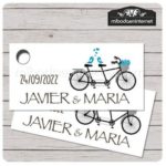 Etiqueta Regalo Boda Bicicleta